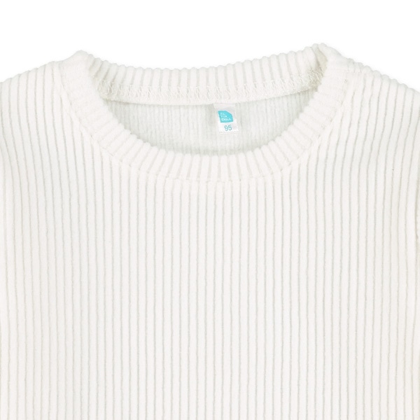 ニットコール肩フリル長袖Tシャツ