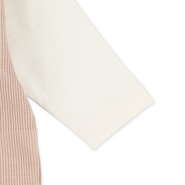 ワッフル切り替え長袖トレーナー