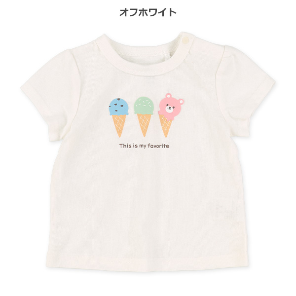 発泡プリントアイス柄半袖Tシャツ