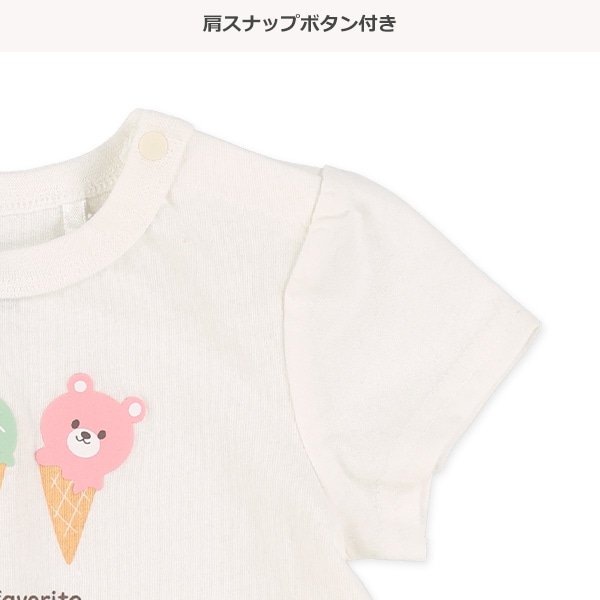 発泡プリントアイス柄半袖Tシャツ