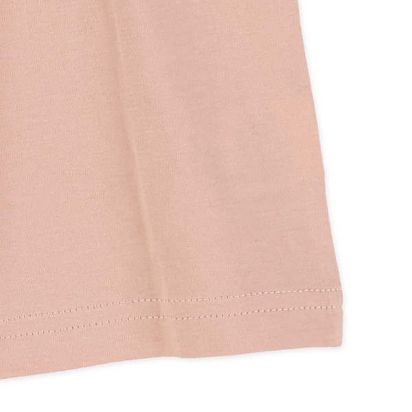 無地リボン付きスモッグ風Tシャツ