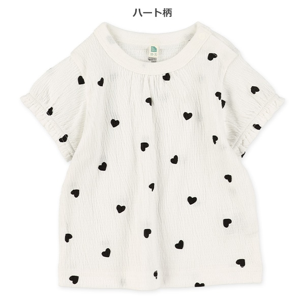 シャーリング総柄半袖Ｔシャツ