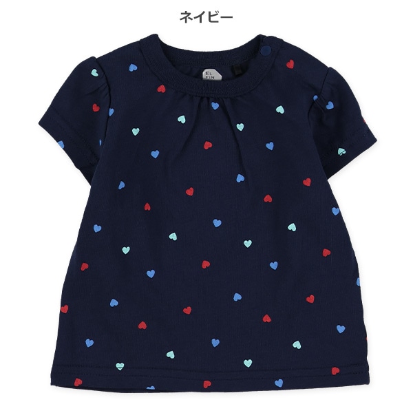 ハート総柄半袖Tシャツ