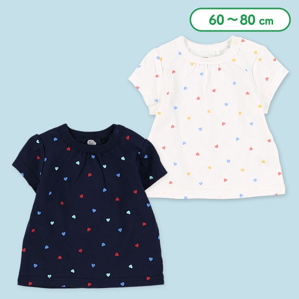 ハート総柄半袖Tシャツ