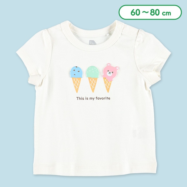 発泡プリントアイス半袖Tシャツ