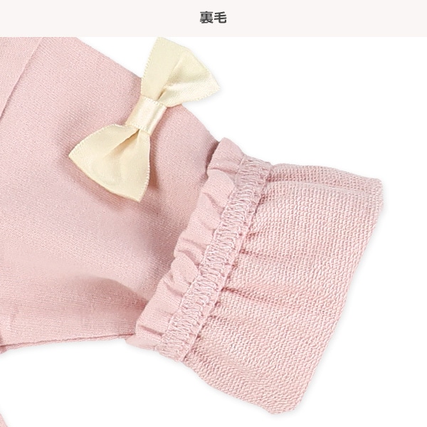 ミニ裏毛リボン付き長袖Tシャツ