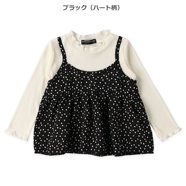 テレコブロードキャミセット風長袖Tシャツ