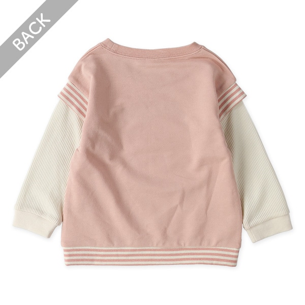 裏毛ベストレイヤードくま長袖Tシャツ