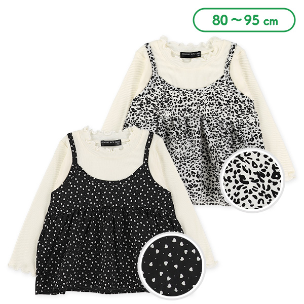 テレコブロードレイヤード風長袖Tシャツ