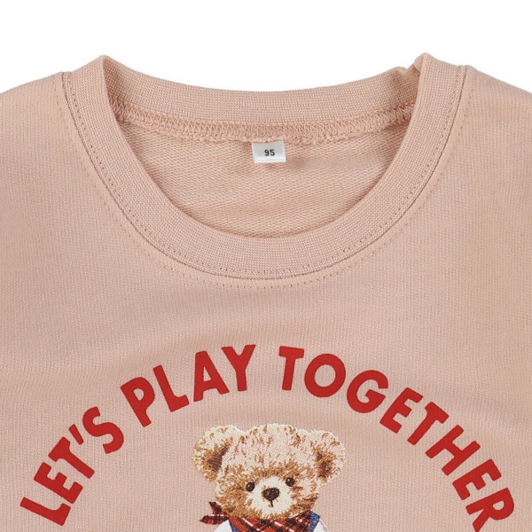 裏毛くまベストレイヤード風長袖Tシャツ