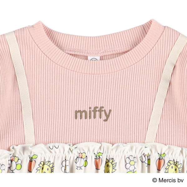 レイヤード風長袖Tシャツ（ミッフィー）