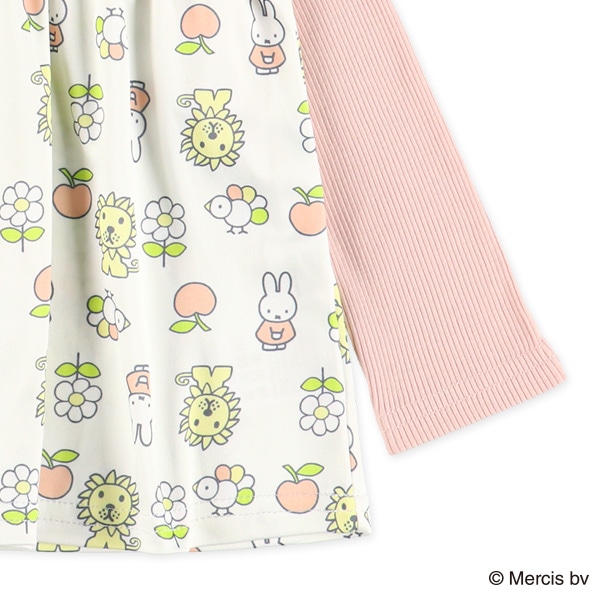 レイヤード風長袖Tシャツ（ミッフィー）