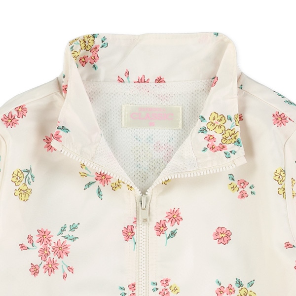裏メッシュ花総柄ジャケット