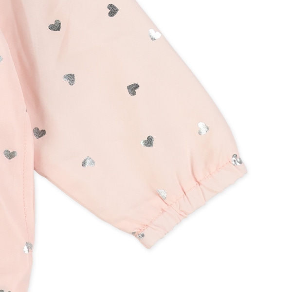 裏メッシュハート柄ウィンドブレーカー