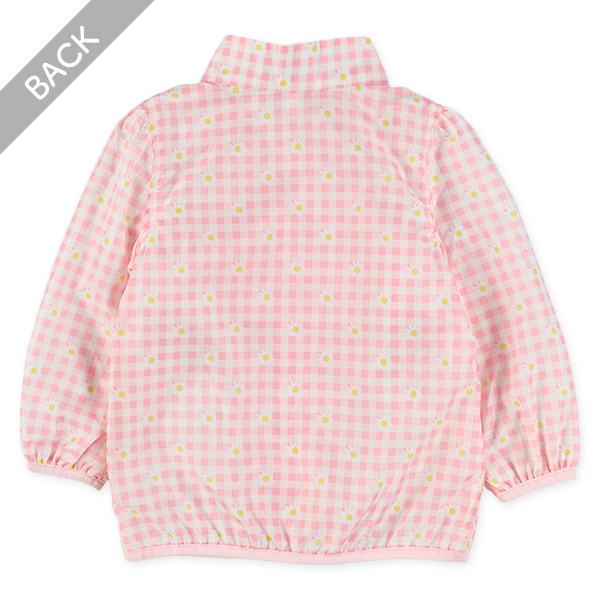 裏メッシュ花柄二段フリルジャケット