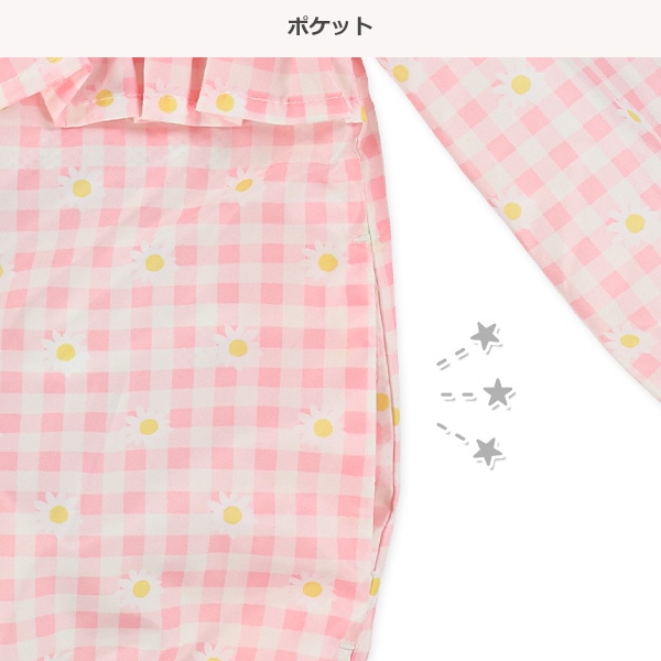 裏メッシュ花柄二段フリルジャケット