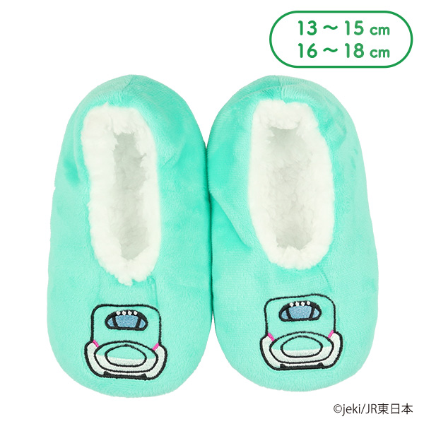 もこもこキッズルームソックス（鉄たび・E5系はやぶさ）