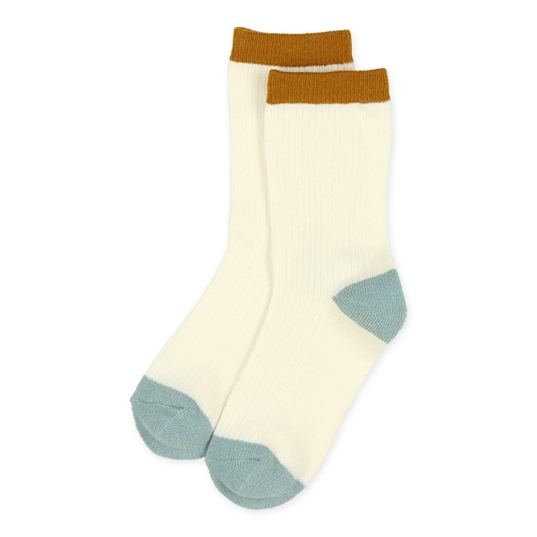 3足組キッズクルーソックス（配色リブ）