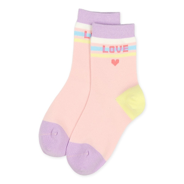 3足組キッズクルーソックス（ラブ）