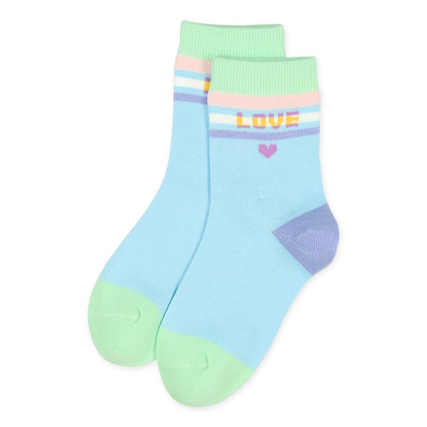 3足組キッズクルーソックス（ラブ）
