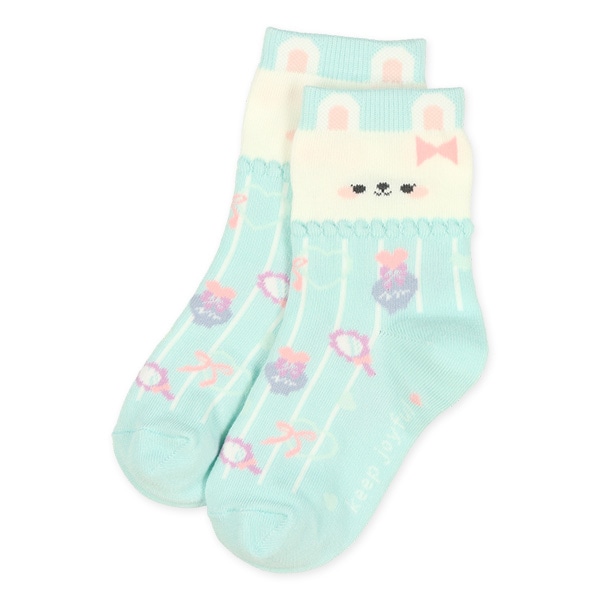 3足組キッズクルーソックス（うさぎ・ハート・音符）