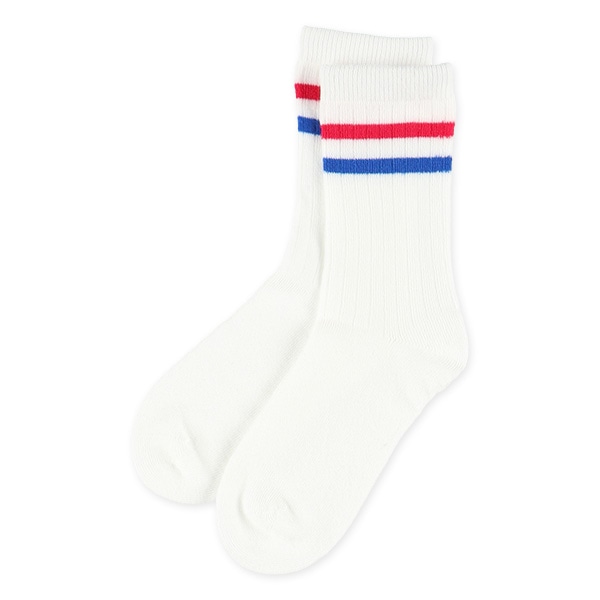 3足組キッズクルーソックス（カラフルライン）