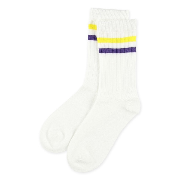 3足組キッズクルーソックス（カラフルライン）