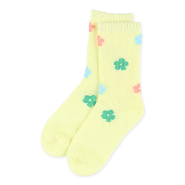 3足組キッズクルーソックス（レトロフラワー）