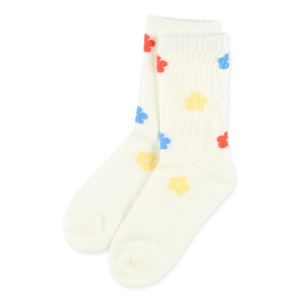 3足組キッズクルーソックス（レトロフラワー）