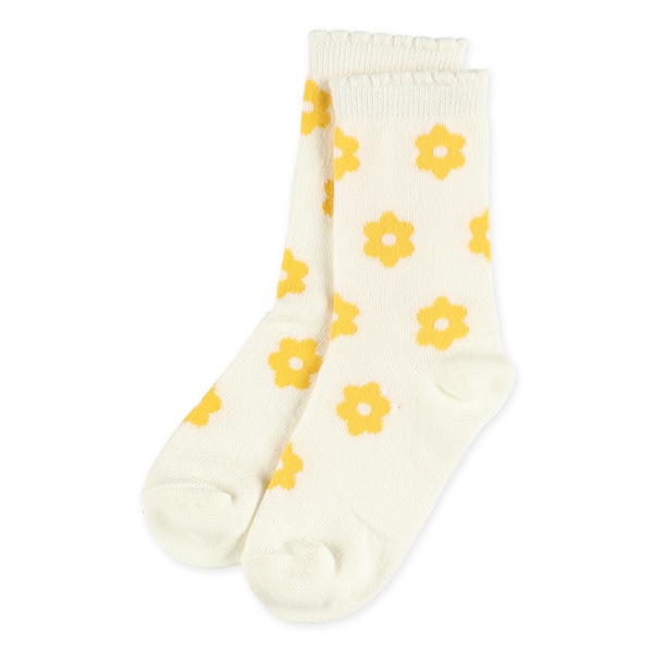 3足組キッズクルーソックス（花柄）
