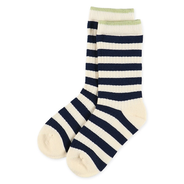 3足組キッズクルーソックス（のりもの・ボーダー）