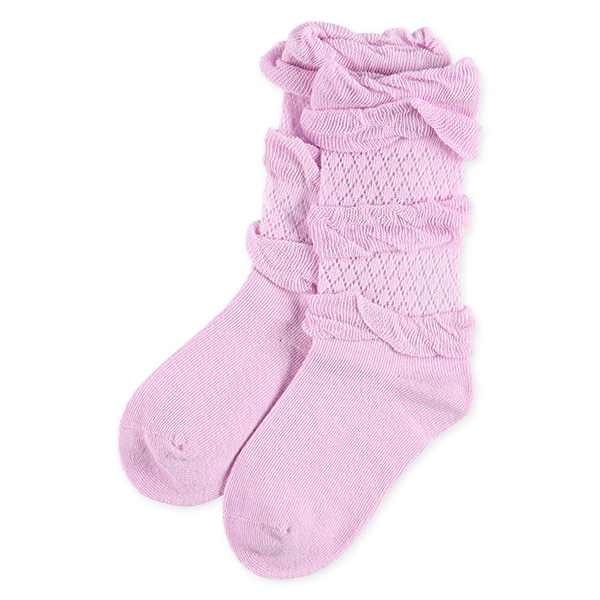 3足組キッズクルーソックス（シースルー・ハート）