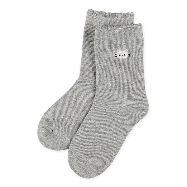 3足組キッズクルーソックス（ねこ）