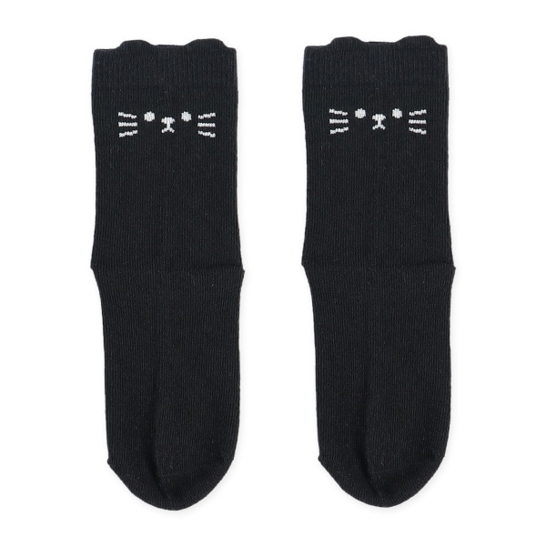 3足組キッズクルーソックス（ねこ）