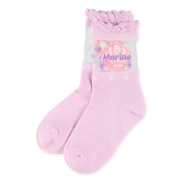 3足組キッズクルーソックス（シアーシェル）