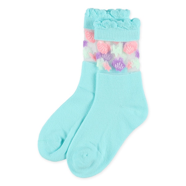 3足組キッズクルーソックス（シアーシェル）