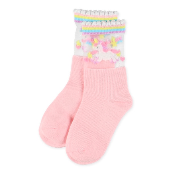 3足組キッズクルーソックス（シアーユニコーン）