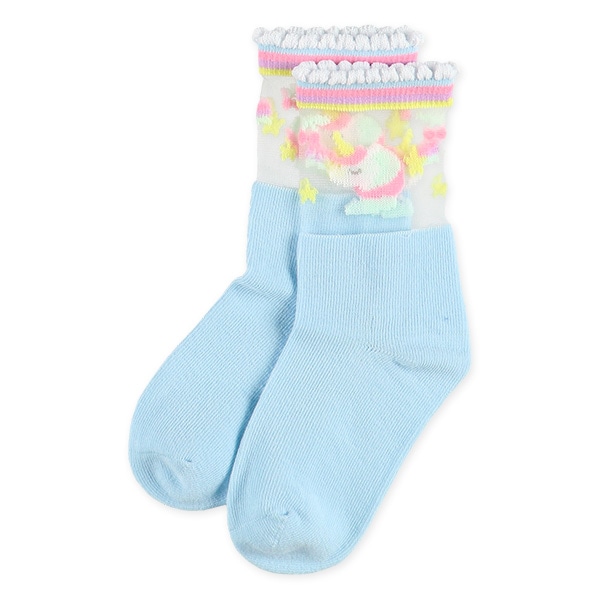 3足組キッズクルーソックス（シアーユニコーン）