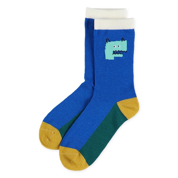 3足組キッズクルーソックス（カラフルモンスター）