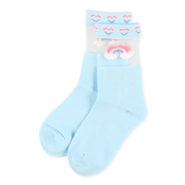 3足組キッズクルーソックス（シアー・ユニコーン）