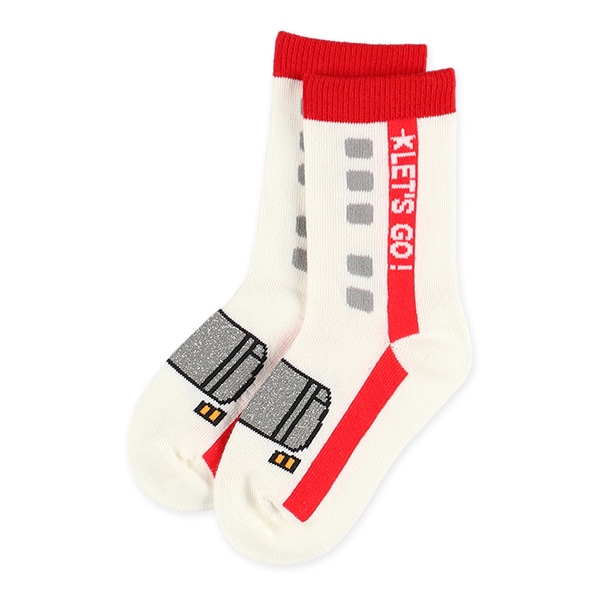 3足組キッズクルーソックス（電車）
