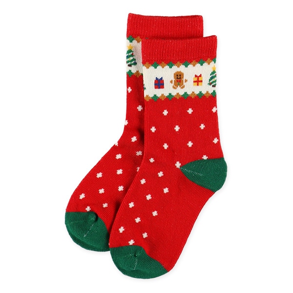 3足組キッズクルーソックス（クリスマス）
