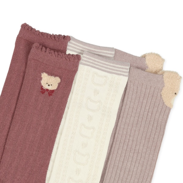 3足組キッズハイソックス（くま）