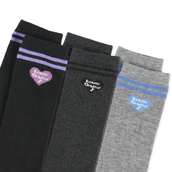 3足組キッズハイソックス（ハートロゴ）