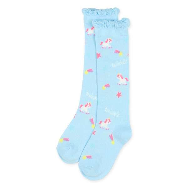 3足組キッズハイソックス（ユニコーンハート）