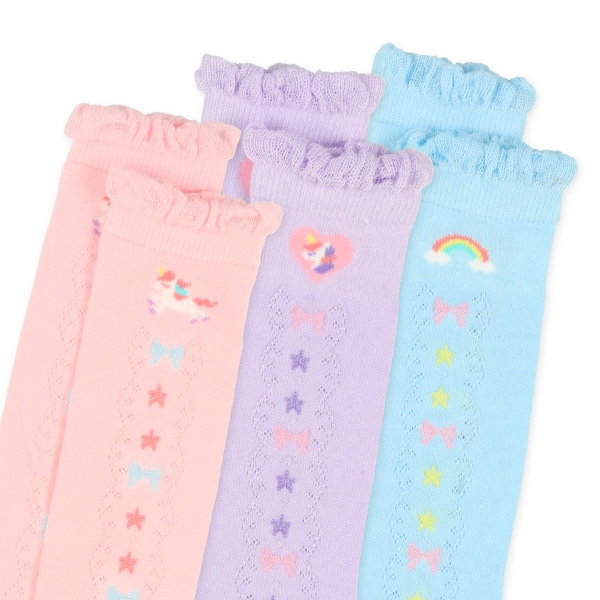 3足組キッズハイソックス（ユニコーン）