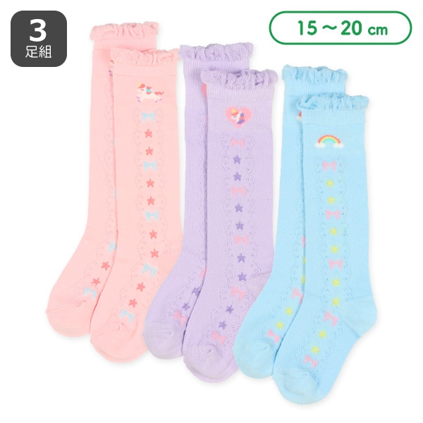 3足組キッズハイソックス(ユニコーン)