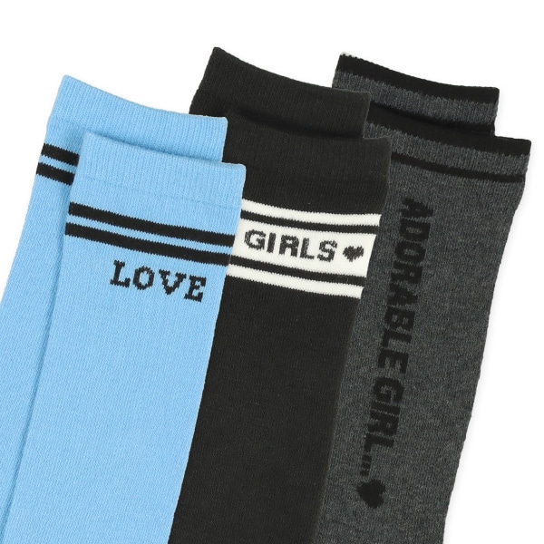 3足組キッズハイソックス（ロゴ）