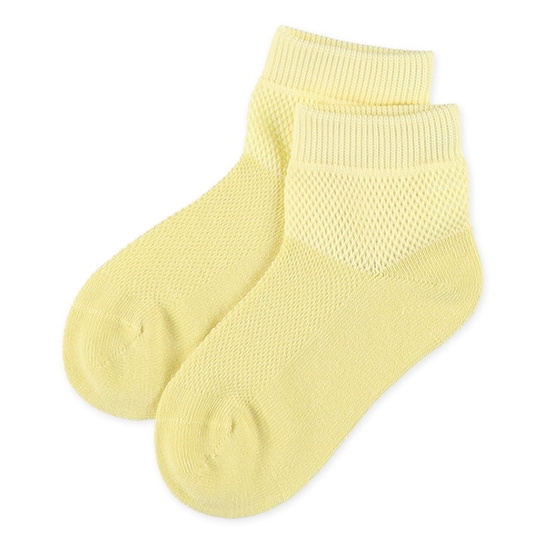 3足組キッズアンクルソックス（ビッグメッシュ・切り替え）