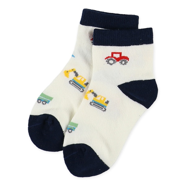 3足組キッズアンクルソックス（はたらくのりもの）
